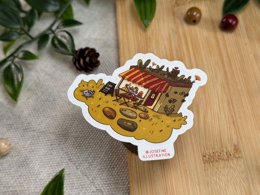 Katzen Café Bar - Süßer Vinyl Sticker