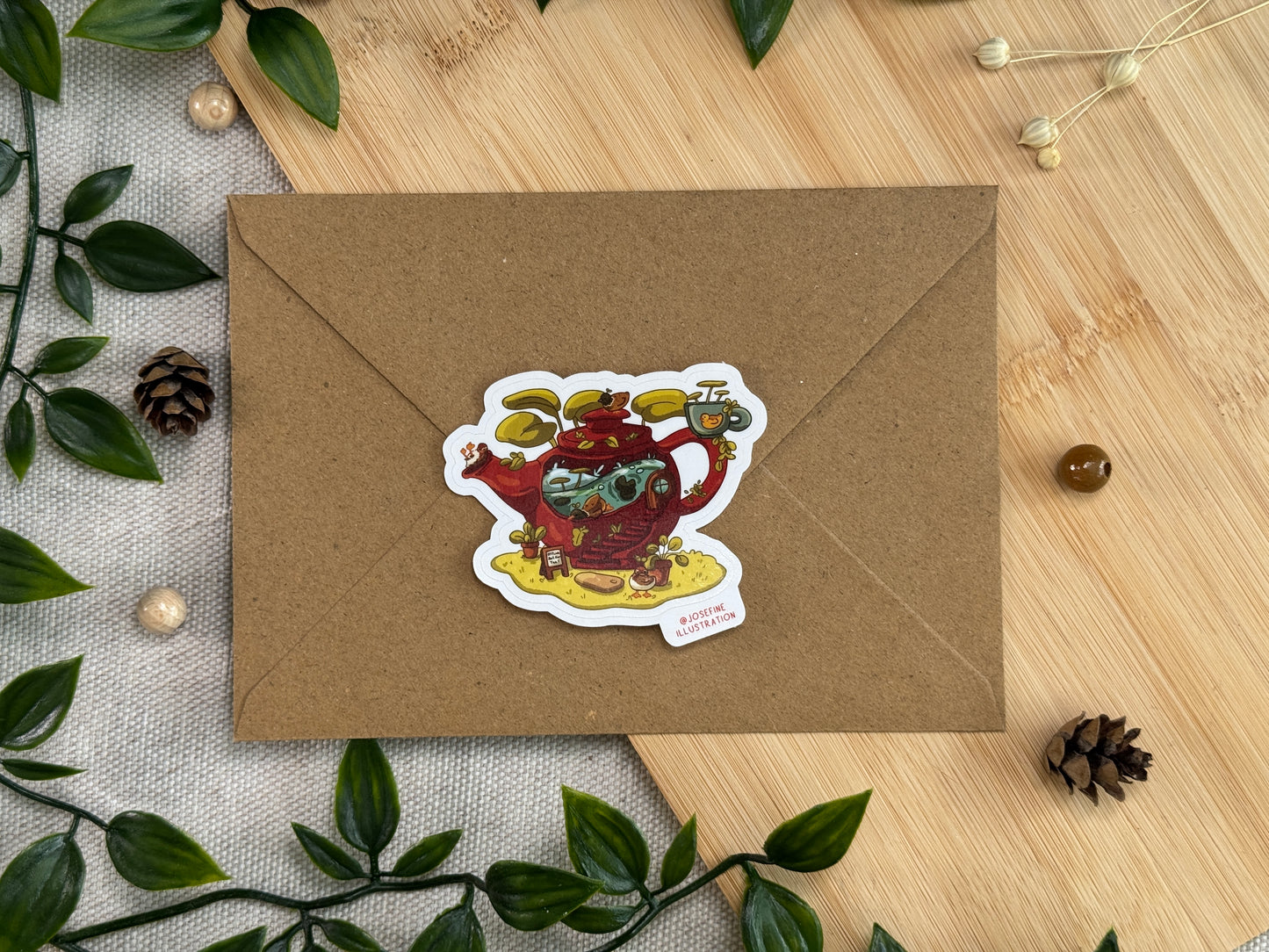 ENTlich Zeit für Tee - Süßer Vinyl Sticker
