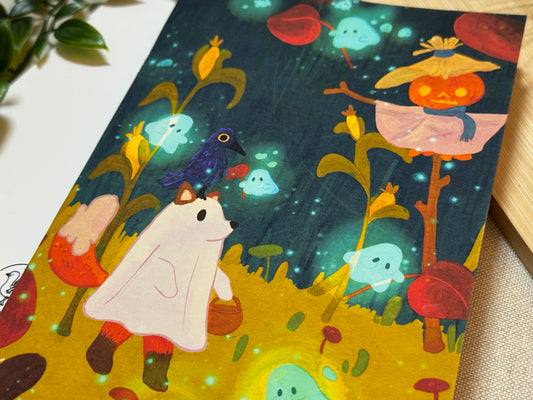 Findus Geisterlichter - Handgemachtes Notizheft 30 Seiten