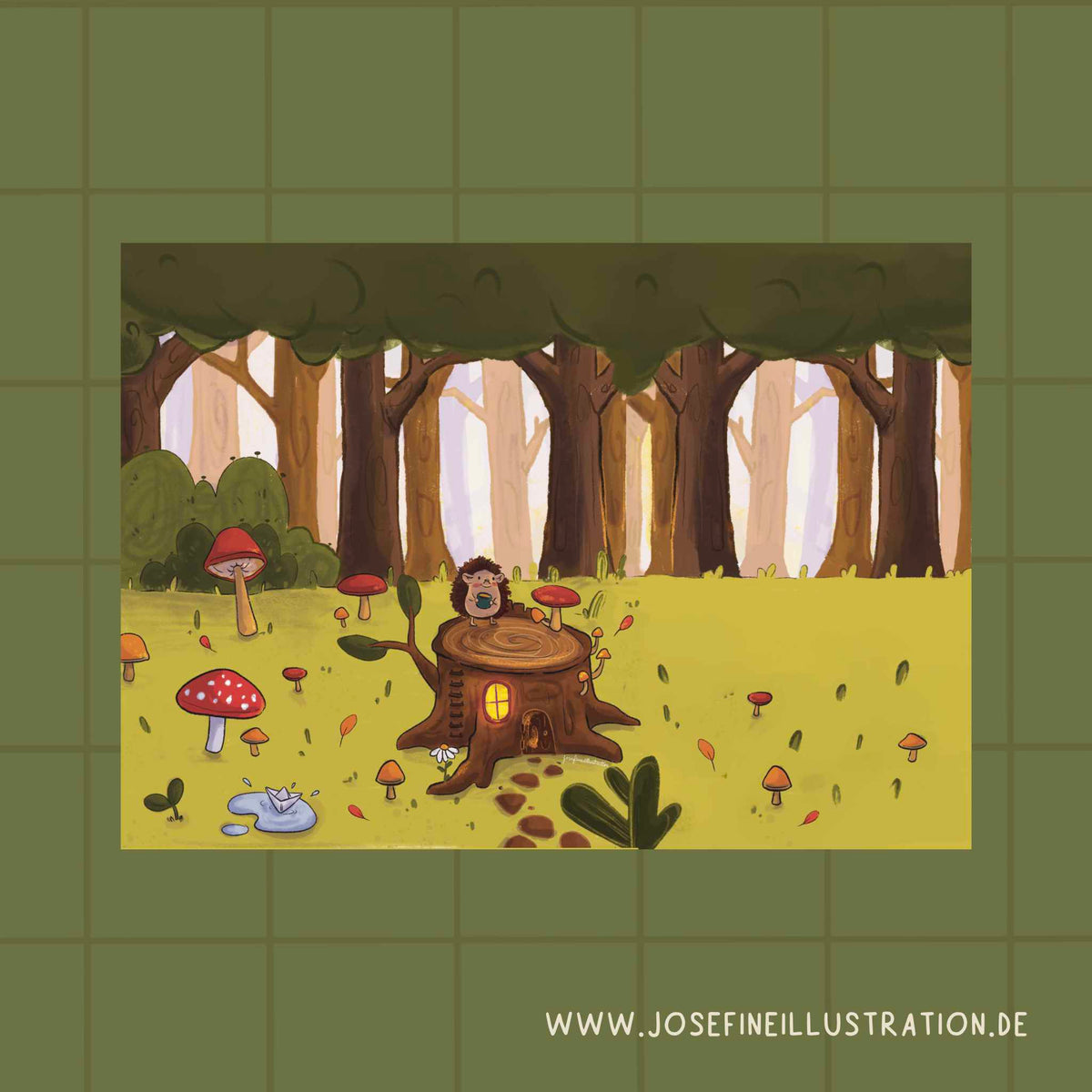Kunstdruck - Herbstwald Freunde