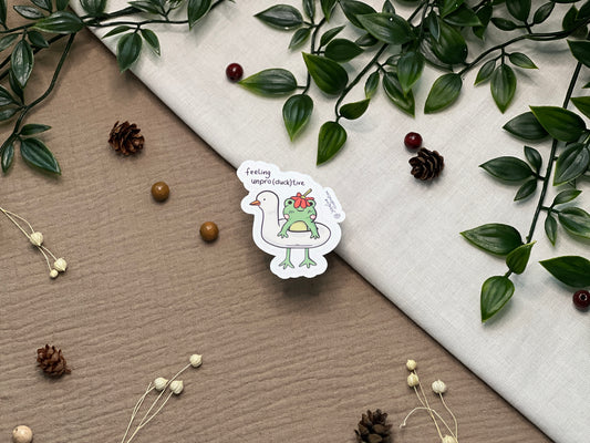 Feeling unpro(duck)tive - Süßer Vinyl Sticker