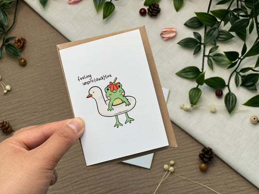 Feeling unpro(duck)tive - Süße Grußkarte