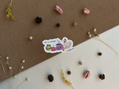 Viel zu (t)Huhn - Vinyl Sticker