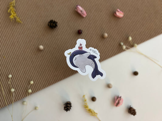 Balu und Flocke auf Tauchreise - Vinyl Sticker