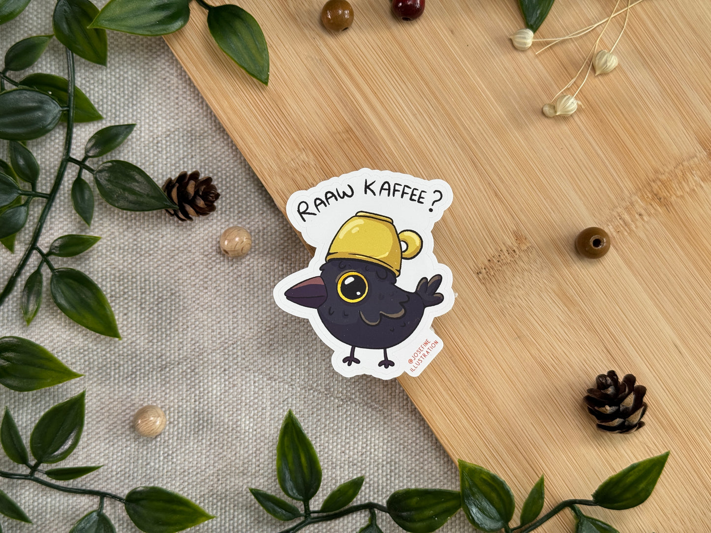 Rudi Kaffeerich| Raaw Kaffee?!  -  Süßer Vinyl Sticker
