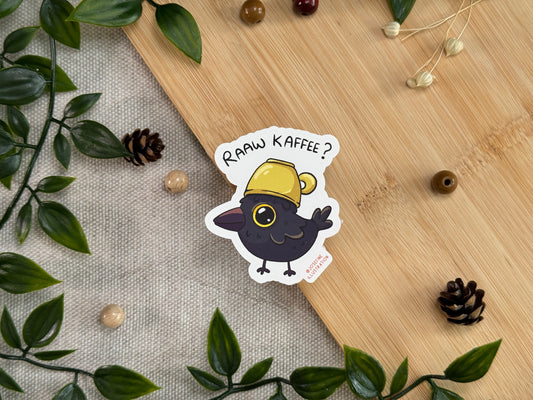 Rudi Kaffeerich| Raaw Kaffee?!  -  Süßer Vinyl Sticker