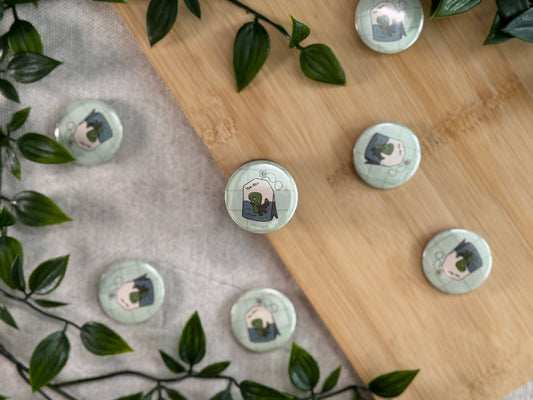 Tea-Rex Button Größe M