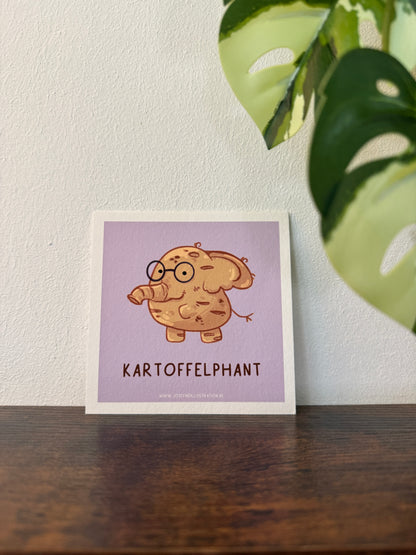 Kartoffelphant - Mini Kunstdruck