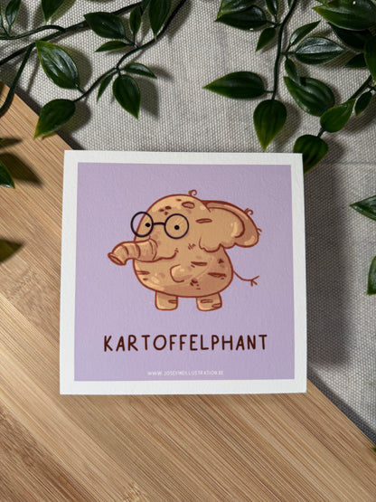 Kartoffelphant - Mini Kunstdruck