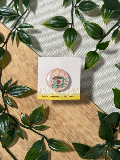 Herbst Tee Button Größe S