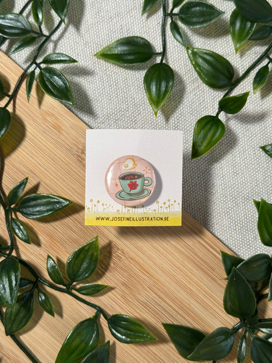 Herbst Tee Button Größe S