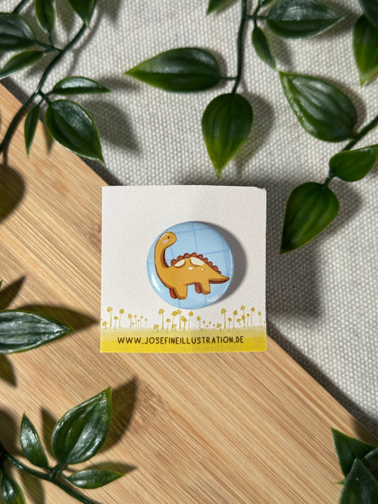 Dino Gelb Button Größe S