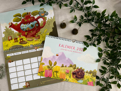 2026 Wandkalender A4 quer - Josefines kleine Wunderwelt