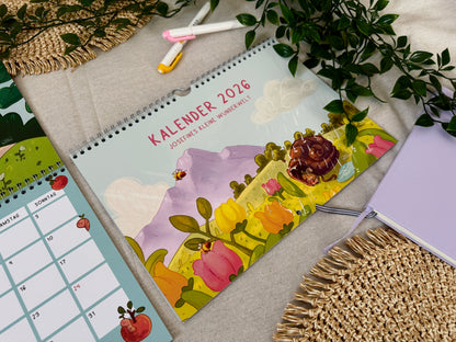 2026 Wandkalender A4 quer - Josefines kleine Wunderwelt