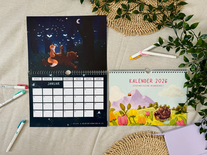 2026 Wandkalender A4 quer - Josefines kleine Wunderwelt