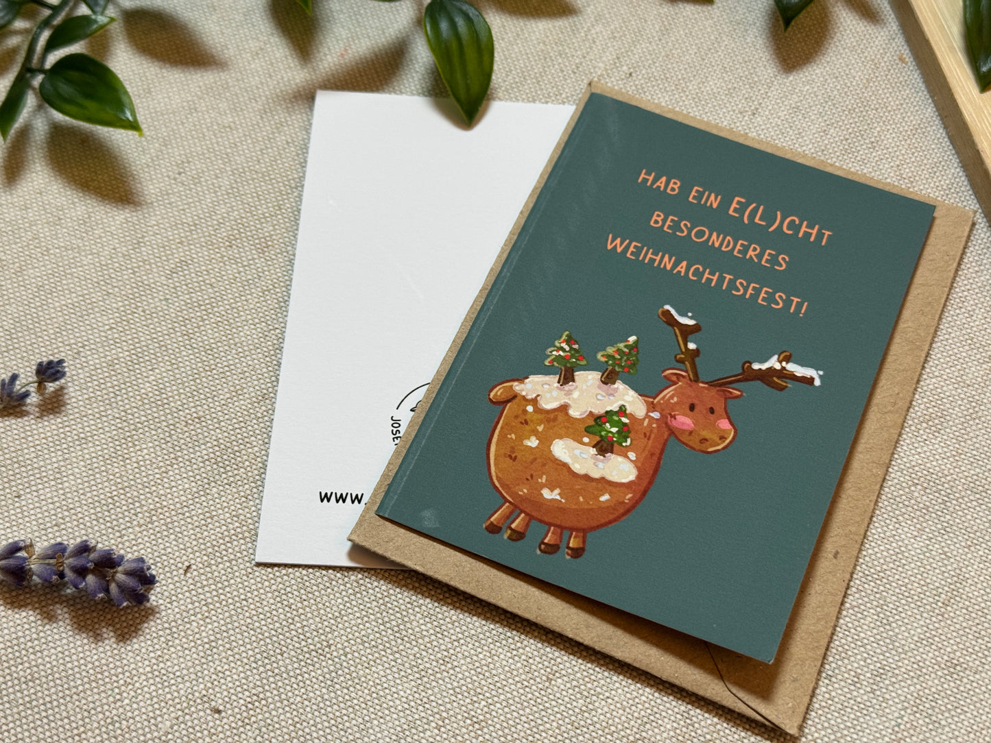 Hab ein E(l)cht besonderes Weihnachtsfest - Süße Weihnachtliche Karte