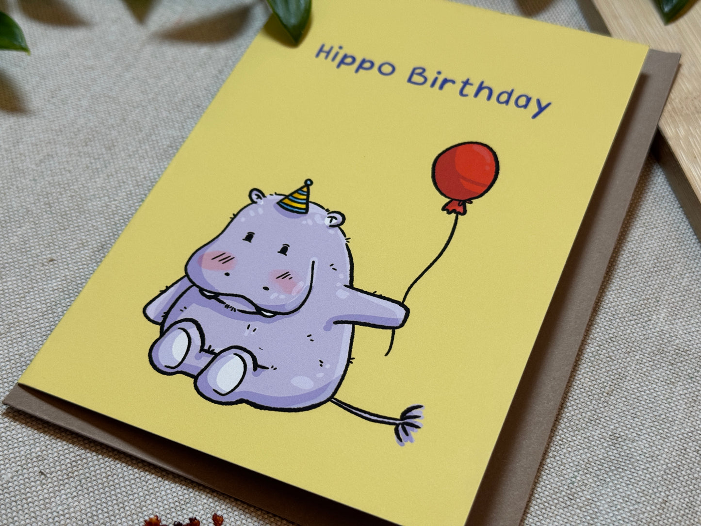 Hippo Birthday - Karte