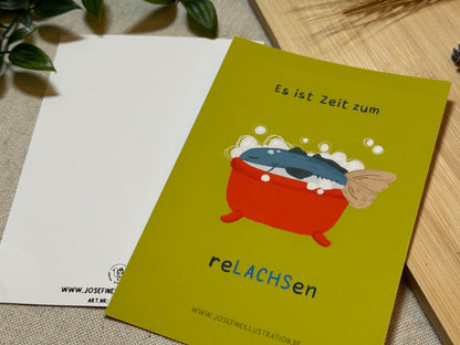 Es ist Zeit zum reLACHen - Lustige Karte