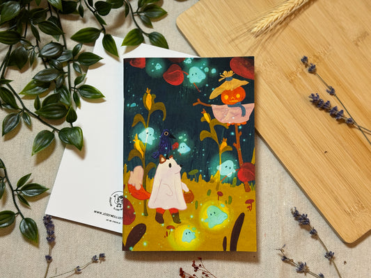 Findus Geisterlichter - Handgemachtes Notizheft 30 Seiten