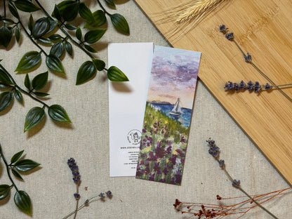 Lavendel Duft am Meer - Aquarell-Optik Lesezeichen