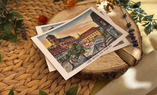 Homburg Marktplatz - Postkarte