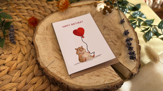 Happy Birthday Hamster - Grußkarte