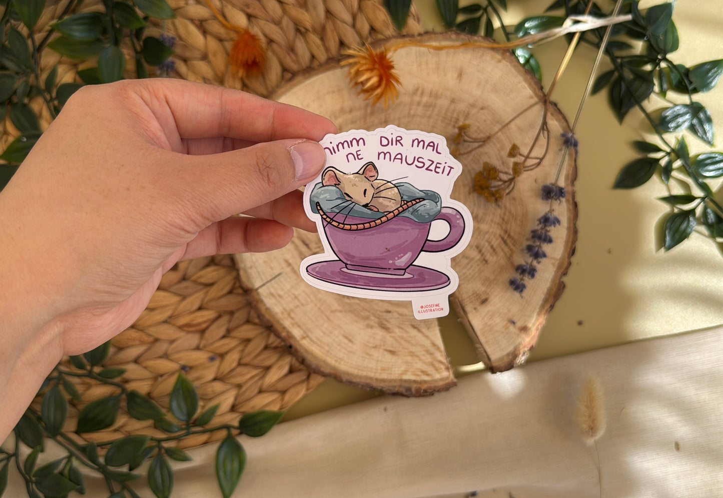 Nimm dir mal ne Mauszeit - Süßer Vinyl Sticker