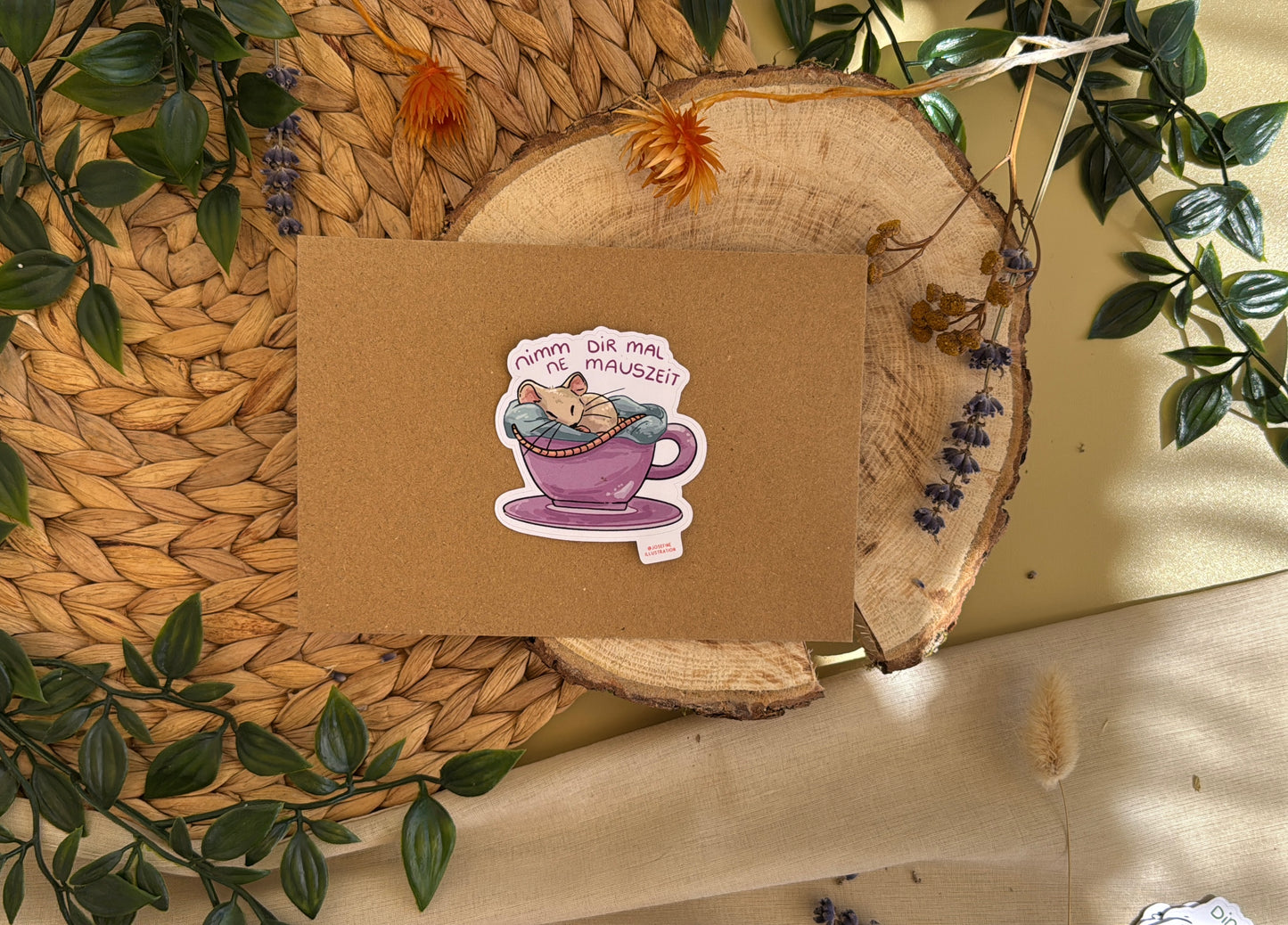 Nimm dir mal ne Mauszeit - Süßer Vinyl Sticker