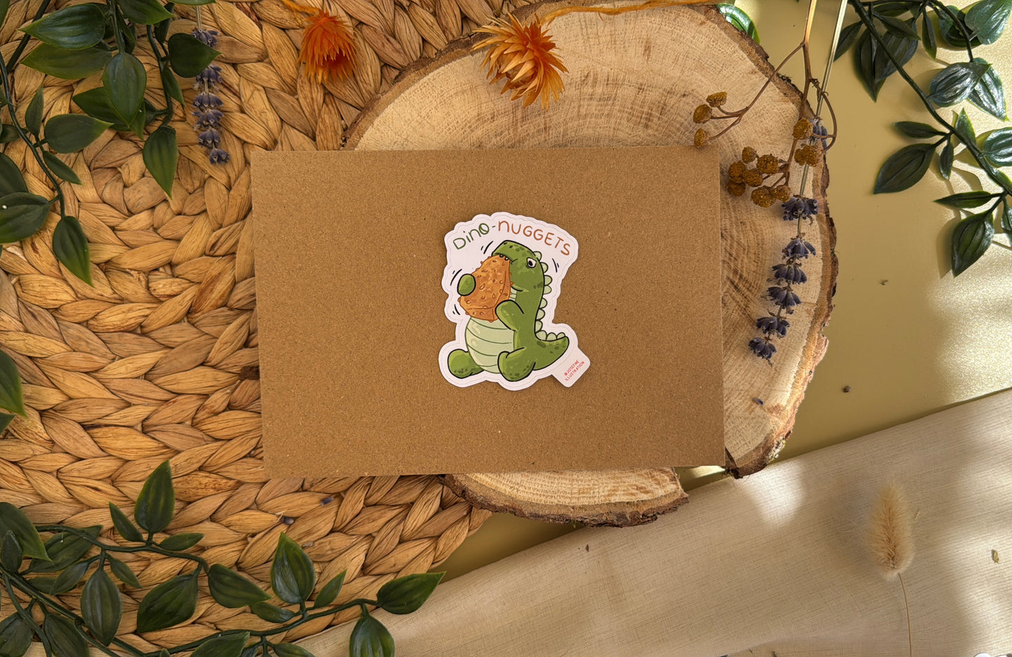 Dino-Nuggets - Süßer Vinyl Sticker