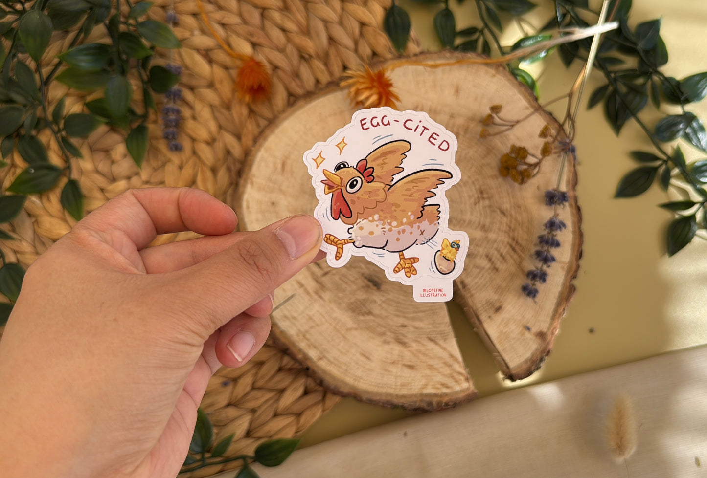 Egg-cited - Süßer Vinyl Sticker