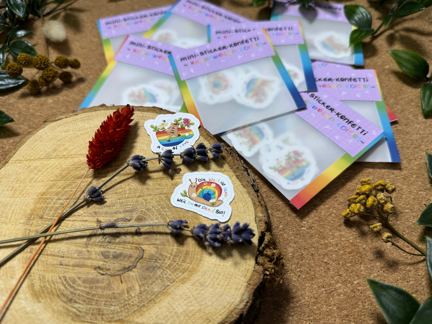 Regenbogen Konfetti Süßer Vinyl Sticker