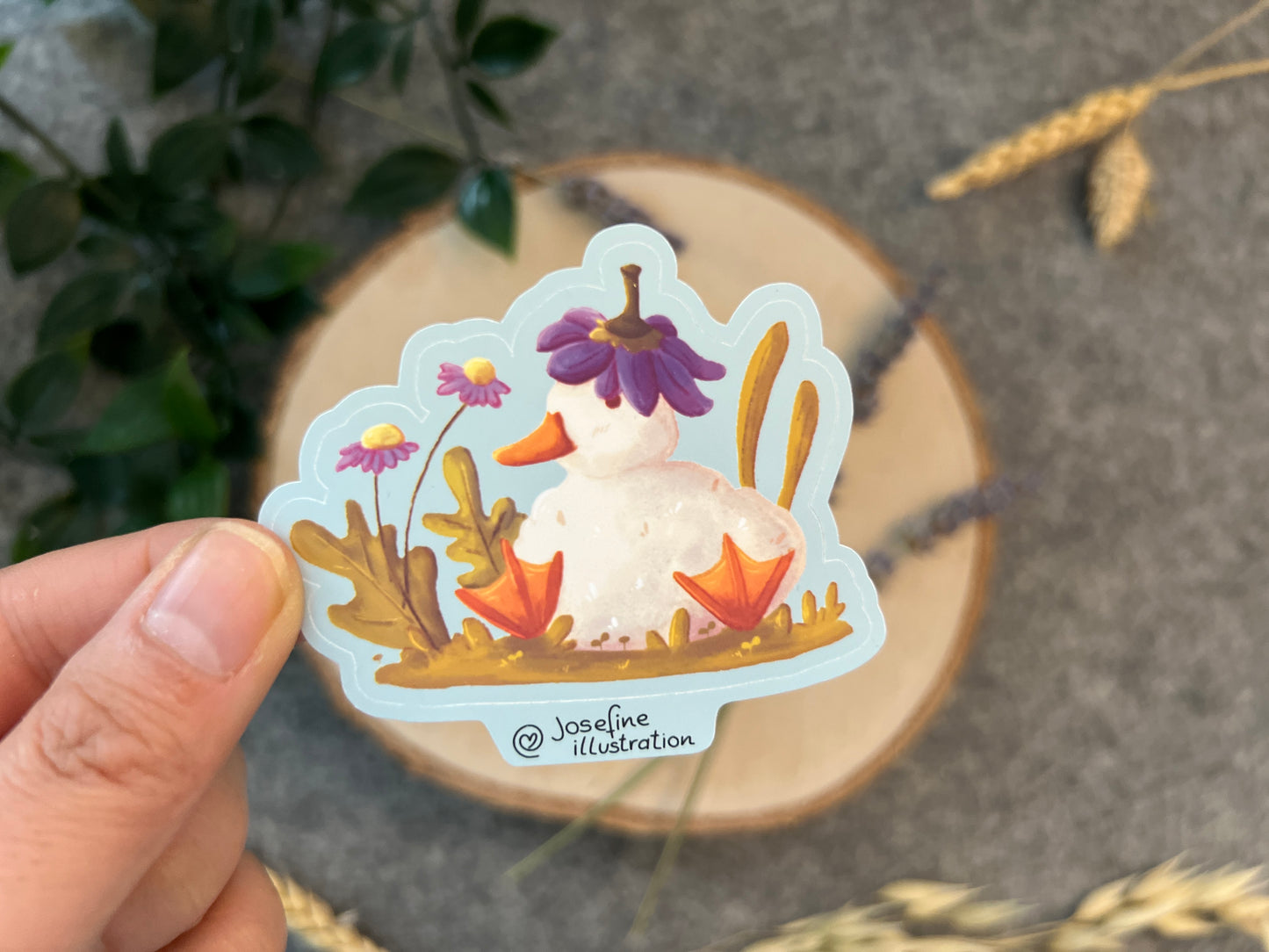 Freddi die Ente - Süßer Vinyl Sticke
